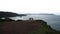 Panorama of El Banco mas bonito lindo del mundo The best bank of the world Loiba bench Ortigueira Galicia Spain