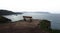 Panorama of El Banco mas bonito lindo del mundo The best bank of the world Loiba bench Ortigueira Galicia Spain