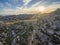 Panorama from El Torcal Nature Park in Antequera, Malaga, Spain.