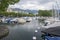 Panorama of Embankment of town of Vevey, Switzerland