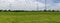 Panorama empty soccer fields