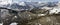 Panorama of european alps in winter