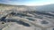 Panorama excavators and machines on asbestos mining site