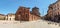 Panorama of the exterior of the Santa Maria delle Grazie Church where the fresco of Last Supper by Leonardo Da Vinci is located,