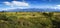 Panorama with Fagaras mountains in Transylvania