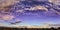 Panorama. Fairytale dawn, sunset with bright multi-colored clouds