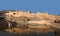 Panorama of famous ancient Amer Fort in Rajasthan state, India