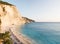 Panorama of the Famous Beach Porto katsiki In the Greek Island Lefkada