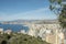 Panorama of famous Benidorm resort city from Serra Gelada Natural Park. Coast of Mediterranean sea, Benidorm skyscrapers