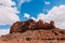 Panorama with famous Buttes of Monument Valley from Arizona, USA. Red rocks landscape - Image