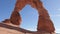 Panorama Of Famous Red Orange Rock Sandstone Delicate Arch In Arches Park