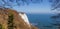 Panorama of the famous white cliff Konigsstuhl in Jasmund National Park