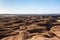Panorama of fantrastic Namibia moonscape landscape