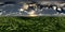 Panorama of a flower meadow, flower hills view. HDRI . equidistant projection