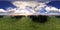 Panorama of a flower meadow, flower hills view. HDRI . equidistant projection