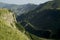 Panorama flowering mountains.