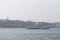 Panorama of the foggy coast of Istanbul