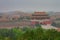 Panorama forbidden city and smog