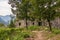 Panorama of Fort Hermann. Crumbling World War I Fortress near Mount Rombon. Bovec, Gorizia, Slovenia. Europe