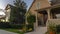 Panorama frame Entrance to a home on a housing development