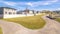 Panorama frame Forked paved pedestrian walkway in a park