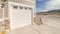 Panorama frame Garage and driveway of traditional, modern home