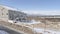 Panorama frame The neighborhood of South Jordan City in Utah blanketed with snow in winter