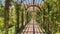 Panorama frame Stine brick pathway under a wooden arbor at a wedding venue on a sunny day