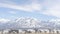 Panorama frame Striking Wasatch Mountains and South Jordan City in Utah during winter season