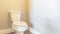 Panorama frame A white toilet and cubicle in a modern household