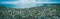 Panorama of Frankston suburb and Mornington Peninsula coastline.