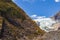 Panorama of Franz Joseph Glacier. Stones and Ice. South Island, New Zealand