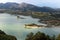 Panorama of Gallo Matese and the Gallo lake with a view from Letino