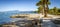 Panorama of Garda Lake near Lazise town in Lombardy region, Ital