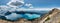 Panorama of Garibaldi lake from Ridge