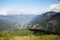 Panorama of Gastein valley from Graukogel mountain, Austria