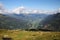 Panorama of Gastein valley from Graukogel mountain, Austria