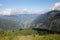 Panorama of Gastein valley from Graukogel mountain, Austria