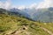 Panorama of Gastein valley from Graukogel mountain, Austria