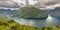 Panorama of Geirangerfjord seen from viewpoint