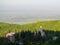 Panorama of Georgian Church near Sighnaghi, Caucasus Mountains, Georgia