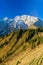 Panorama german-austrian alps near Berchtesgaden in autumn.