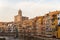 Panorama of Gerona, Costa Brava, Catalonia, Spain.