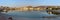 Panorama of Ghats at Pushkar lake in Rajasthan. India