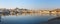 Panorama of Ghats at Pushkar lake in Rajasthan. India