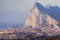 Panorama of Gibraltar seen from La Linea de la Concepcion