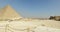 Panorama of Giza pyramids complex in Cairo, Egypt