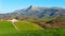 Panorama of Goierri in Gipuzkoa with Txindoki