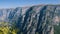 Panorama of gorge of Vikos in Greece. Vikos gorge in the Zagoria region. National park of Pindus mountain. Greece. Epirus