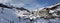 Panorama of Gourette winter sport resort in Bearn Pyrenees